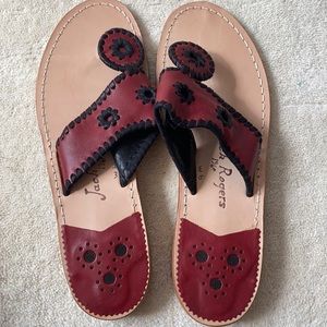Deep Red and Black Jack Rogers